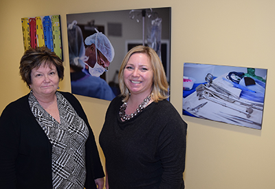 Wanda Fletcher, R.N., clinic manager and Dr. Yolanta Petrofsky came up with the idea of showcasing Greaves' photos.